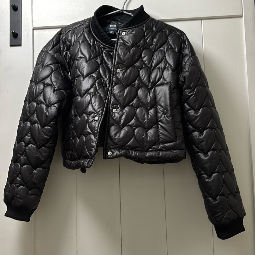 Almost new Maeve quilted XS heart bomber jacket